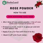 Buy Herbsland Pure Rose Petal Powder - Natural Skin Toner & Brightening Face Pack | Organic Skincare | Anti-Aging | 100 gm - Purplle