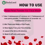 Buy Herbsland Pure Rose Petal Powder - Natural Skin Toner & Brightening Face Pack | Organic Skincare | Anti-Aging | 100 gm - Purplle