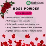 Buy Herbsland Pure Rose Petal Powder - Natural Skin Toner & Brightening Face Pack | Organic Skincare | Anti-Aging | 100 gm - Purplle