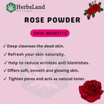 Buy Herbsland Pure Rose Petal Powder - Natural Skin Toner & Brightening Face Pack | Organic Skincare | Anti-Aging | 100 gm - Purplle