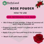 Buy Herbsland Pure Rose Petal Powder - Natural Skin Toner & Brightening Face Pack | Organic Skincare | Anti-Aging | 100 gm - Purplle