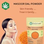 Buy Herbsland Masoor Dal Face Pack Powder - Natural Skin Brightening & Glow | Ayurvedic Face Pack | Red Lentil Powder | 200 gm - Purplle