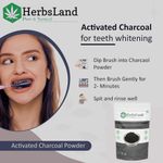 Buy Herbsland Activated Charcoal Powder - Deep Cleansing, Blackhead Removal & Skin Purification | Organic Skincare |100 gm - Purplle