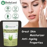 Buy Herbsland Pure Aloe Vera Powder - Skin Soothing, Hydrating & Anti-Aging | Organic Aloe Vera Face Pack |100 gm - Purplle