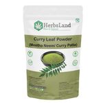 Buy Herbsland Pure Curry Leaf Powder - Natural Remedy For Hair Fall, Dandruff & Skin Brightening |100 gm - Purplle