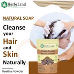 Buy Herbsland Pure Reetha Powder - Natural Remedy For Dandruff, Scalp Care & Shiny Hair | Herbal Hair Cleanser | 100 gm - Purplle