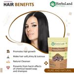 Buy Herbsland Pure Reetha Powder - Natural Remedy For Dandruff, Scalp Care & Shiny Hair | Herbal Hair Cleanser | 100 gm - Purplle