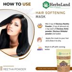 Buy Herbsland Pure Reetha Powder - Natural Remedy For Dandruff, Scalp Care & Shiny Hair | Herbal Hair Cleanser | 100 gm - Purplle