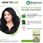 Buy Herbsland Pure Bhringraj Powder - Natural Remedy For Hair Fall, Premature Greying & Healthy Scalp | Organic Hair Care | 100 gm - Purplle