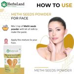 Buy Herbsland Pure Fenugreek (Dana Methi) Powder - Natural Remedy For Hair Fall, Healthy Scalp & Skin Glow | Organic Powder | 100 gm - Purplle