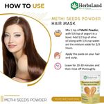 Buy Herbsland Pure Fenugreek (Dana Methi) Powder - Natural Remedy For Hair Fall, Healthy Scalp & Skin Glow | Organic Powder | 100 gm - Purplle