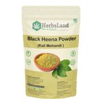 Buy Herbsland Black Henna (Mehendi) Powder - Organic Hair Color For Deep Black Tone, Nourishment & Conditioning |100 gm - Purplle