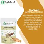 Buy Herbsland Pure Shatavari Powder - Natural Remedy For Reproductive Health, Digestion & Immunity | Ayurvedic Powder |100 gm - Purplle