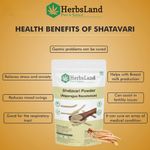 Buy Herbsland Pure Shatavari Powder - Natural Remedy For Reproductive Health, Digestion & Immunity | Ayurvedic Powder |100 gm - Purplle