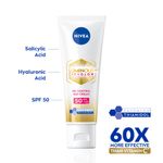 Buy NIVEA Luminous Even Glow Oil Control Day Cream SPF50 10 ml - Purplle