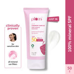 Buy Plum Oat & Ceramide Complex 100% Mineral Sunscreen | SPF 50 PA+++ | No White Cast | For Sensitive Skin | Strengthens Skin Barrier | Sun Protection From UVA/B Rays | Lightweight, Non-Oily | Men & Women | 50 gm - Purplle