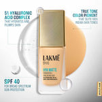Buy Lakme 9to5 Hya Matte Foundation + Hyaluronic Acid, 5X Hydration, SPF 40, Upto 12 Hrs Matte Finish, Cool Ivory 25 ml - Purplle
