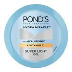 Buy Ponds Hydra Miracle Super Light Gel with Hyaluronic Acid & Vitamin C - Non-Sticky Non-Oily Refreshing Gel, For All Skin Types, Brightens Skin - 200 gm - Purplle