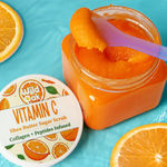 Buy Wild Oak Vitamin C Shea Butter Sugar Scrub | 300 gm | With Collagen, Peptides & Ceramides | Tan Removal & Smooth Skin | Removes Dead Skin | Ultra Hydrating, Exfoliating & Moisturising Sugar Body Scrub - Purplle