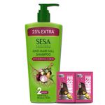 Buy SESA Ayurvedic Anti Hairfall Shampoo For Dry And Frizzy Hair Reduces Hairfall Made With 6 Ayurvedic Herbs Paraben Free Shampoo - 500 ml with Free Serum - Purplle