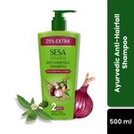 Buy SESA Ayurvedic Anti Hairfall Shampoo For Dry And Frizzy Hair Reduces Hairfall Made With 6 Ayurvedic Herbs Paraben Free Shampoo - 500 ml with Free Serum - Purplle