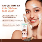 Buy Mamaearth Chia Oil-Free Face Wash with Chia Seed & Ceramides for Normal to Oily Skin 100 ml |hydrated glow| Co-Created with Dermats | Strengthens Skin's Natural Barrier | OilFree Formula | Cleanses Deeply| Fragrance&Soap Free - Purplle