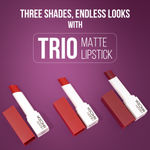 Buy Hilary Rhoda Matte Trio Lipstick | Matte Finish & Long Lasting Lipstick | Pack of 3 Lipsticks | Highly Pigmented & Glides Smoothly | Vegan & Cruelty-Free -3g x 3U (Red-volution Trio - Shade 1) - Purplle