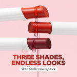 Buy Hilary Rhoda Matte Trio Lipstick | Matte Finish & Long Lasting Lipstick | Pack of 3 Lipsticks | Highly Pigmented & Glides Smoothly | Vegan & Cruelty-Free -3g x 3U (Nude-Mood Trio - Shade 2) - Purplle
