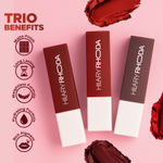 Buy Hilary Rhoda Matte Trio Lipstick | Matte Finish & Long Lasting Lipstick | Pack of 3 Lipsticks | Highly Pigmented & Glides Smoothly | Vegan & Cruelty-Free -3g x 3U (Nude-Mood Trio - Shade 2) - Purplle