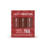 Buy Hilary Rhoda Matte Trio Lipstick | Matte Finish & Long Lasting Lipstick | Pack of 3 Lipsticks | Highly Pigmented & Glides Smoothly | Vegan & Cruelty-Free -3g x 3U (Nude-Mood Trio - Shade 2) - Purplle