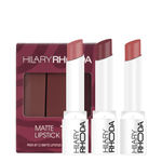 Buy Hilary Rhoda Matte Trio Lipstick | Matte Finish & Long Lasting Lipstick | Pack of 3 Lipsticks | Highly Pigmented & Glides Smoothly | Vegan & Cruelty-Free -3g x 3U (Nude-Mood Trio - Shade 2) - Purplle