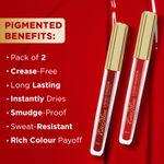 Buy Hilary Rhoda Ever Mine Liquid Sindoor | Smudge-Proof & Sweat-Resistant | Crease-Free Sindoor | Quick Drying Formula | Highly-Pigmented | 4 ml - Pack of 2 (My Red +My Maroon) - Purplle