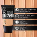 Buy FACES CANADA Airbrushed Shine Combo - All Day Hydra Matte Foundation - Rose Ivory 011 (18 ml) + Strobe Cream - Rose Gold (18 ml) | Illuminating & Glowing Makeup Base | 10HR Long Wear - Purplle