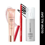 Buy FACES CANADA Glow All Day Combo - Strobe Cream - Rose Gold (18 ml) + Magneteyes Kajal - Black (0.35 gm) + Ultime Pro Makeup Fixer (50 ml) | Long Lasting & Glowy Makeup | Waterproof & Smudgeproof - Purplle