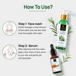 Buy Good Vibes Bye Bye Acne Combo| Good Vibes Tea Tree Face Wash (120 ml )|Good Vibes Tea Tree & Papaya Face Serum(15 ml ) | Pimple Free Duo| TeaTreePower | - Purplle