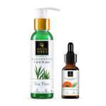 Buy Good Vibes Bye Bye Acne Combo| Good Vibes Tea Tree Face Wash (120 ml )|Good Vibes Tea Tree & Papaya Face Serum(15 ml ) | Pimple Free Duo| TeaTreePower | - Purplle