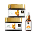 Buy Good Vibes Vitamin C-Ya Dullness Combo- (Good Vibes Glow Light Moisturiser 50 gm*2 + Good Vibes Anti Blemish Glow Toner Vitamin C (120 ml )) Spotless | Brightening| Depigmentation - Purplle