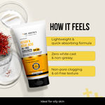 Buy Dr. Sheth's Kesar & Kojic Acid Oil-Free Sunscreen SPF 50+ Pa++++ |In-Vivo Tested | For Pigmentation-Free Skin | Lightweight & Non Greasy | For UVA/UVB & Blue Light & IR Protection | No White Cast | For Oily Skin | For Men & Women | 50 gm - Purplle