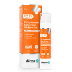 Buy The Derma co.1% Hyaluronic Sunscreen Oil-Free Matte Gel SPF 50 PA++++ | For Oily, Acne-Prone Skin | Lightweight Texture | No White Cast | Broad Spectrum Protection & Blue Light Protection | For Men & Women | - 50 gm - Purplle