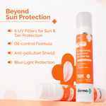 Buy The Derma co.1% Hyaluronic Sunscreen Oil-Free Matte Gel SPF 50 PA++++ | For Oily, Acne-Prone Skin | Lightweight Texture | No White Cast | Broad Spectrum Protection & Blue Light Protection | For Men & Women | - 50 gm - Purplle
