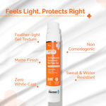 Buy The Derma co.1% Hyaluronic Sunscreen Oil-Free Matte Gel SPF 50 PA++++ | For Oily, Acne-Prone Skin | Lightweight Texture | No White Cast | Broad Spectrum Protection & Blue Light Protection | For Men & Women | - 50 gm - Purplle