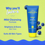 Buy Aqualogica Bright+ Smoothie Face Wash | Brightening Face Wash for Glowing Skin | Deep Cleansing & Gentle Exfoliation | With Blueberry, Kojic Acid, AHAs & BHAs | For All Skin Types | For Men & Women | 100 ml - Purplle