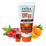 Buy Prisa Organics Replenishing SPF 60 PA+++ Gel Cream Invisible Feel Sun Screen Broad Spectrum UVA & UVB Protection No Paraben , Non-sticky 100 gm - Purplle