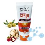 Buy Prisa Organics Brightening SPF 50 PA+++ Gel Cream Invisible Feel Sun Screen Broad Spectrum UVA & UVB Protection No Paraben , Non-sticky 100 gm - Purplle