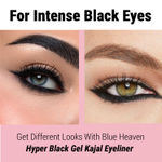 Buy Blue Heaven Hyper Black Gel Kajal Eyeliner Enriched with Vitamin E & Almond Oil | Smudge-Proof & Waterproof | Smooth Glide Kajal For Women With Sharpener | 24 Hrs Long Stay,1.5 gm - Purplle