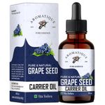 Buy Aromatique Pure Grape Seed Oil For Hair & Skin- Lightweight Moisturizer for Skin, Hair & Nails, Cold-Pressed, Non-Greasy Carrier Oil For Essential Oil Mixing (30 ml) - Purplle
