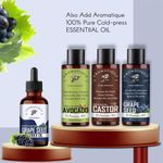 Buy Aromatique Pure Grape Seed Oil For Hair & Skin- Lightweight Moisturizer for Skin, Hair & Nails, Cold-Pressed, Non-Greasy Carrier Oil For Essential Oil Mixing (30 ml) - Purplle