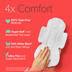 Buy Nua Complete Comfort Pads | Zero Irritation Promise | Essentials Pack | Super Saver| 4x Comfort | 100% Toxic-free | Medium flow 30 pads - Purplle