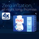 Buy Nua All Night Comfort Sanitary Pads | Pack of 30 (XL++ 320mm) | Twin Layer Protection | 50% Wider Back and Anti Stain Wings | Upto 10 hours of Absorption | Super Soft and Breathable | No Rashes | 100% Toxic-Free - Purplle