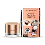 Buy Lakyou Beauty Gel Kajal & Eyeliner Cake | 24H Long-Lasting | Waterproof | Intense Black  (Black, 7 gm) - Purplle